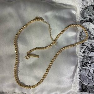 Half United Gold Beaded Necklace